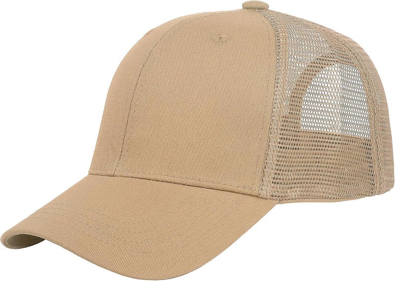 Falari Trucker Hat Baseball Cap Structured Plain Design 6 Panel, Adjustable Size - Image 1